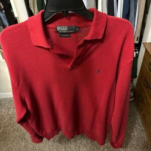 Polo by Ralph Lauren Men's Vibrant Red Crewneck Sweater